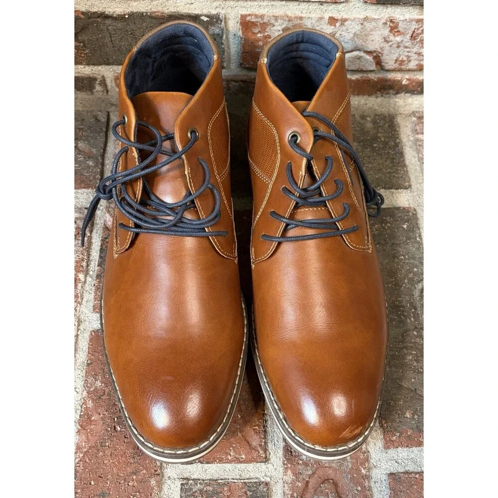 Freeman 1921 Evan Chukka Boots Men’s 10W Brown Memory Foam Casual Dress Shoes